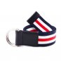 Newest Casual Design Belts girls striped canvas belt student silver double buckle jean belt gifts wo