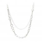 HOT SALE!New Silver Tone Hoops Multi Strand Links Metal Cinch Waist Chain Belt for Lady