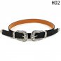2018 New Women Belt Ancient Silver Vintage Flower Carving Buckle Leather Belt Women Fashion  Length 