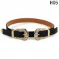 2018 New Women Belt Ancient Silver Vintage Flower Carving Buckle Leather Belt Women Fashion  Length 