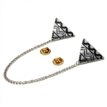 e Collar Shirt Blouse Clip Brooch Silver Hot Sale