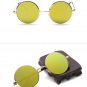 Vintage Steampunk Round Alloy Frame Sunglasses Men Brand Designer Women Round Sun Glasses Mirror Out