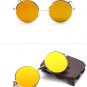 Vintage Steampunk Round Alloy Frame Sunglasses Men Brand Designer Women Round Sun Glasses Mirror Out