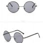 Vintage Steampunk Round Alloy Frame Sunglasses Men Brand Designer Women Round Sun Glasses Mirror Out