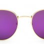 Men Luxury Brand Sunglasses Women 2016 Round Rose Gold Sunglasses HD Flat Lens Couple Sun Glasses Lu