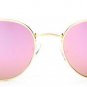 Men Luxury Brand Sunglasses Women 2016 Round Rose Gold Sunglasses HD Flat Lens Couple Sun Glasses Lu