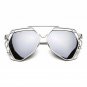 Brand Designer Big Mirror Sunglasses Women Hexagon Lovers Hippie UV400 Hollow Out Sun Glasses Female