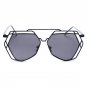 Brand Designer Big Mirror Sunglasses Women Hexagon Lovers Hippie UV400 Hollow Out Sun Glasses Female