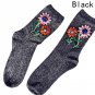 New Style Colorful Sunflower Gem Silver Sequins Meias Handmade Heap Heap Calcetines Harajuku Funny S