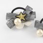 Korean fashion gold star silver hair headdress lips black bowknot hair rope rubber ring