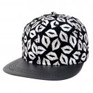 Fashion Unisex Mouth Pattern Baseball Cap Men Women Adjustable Snapback Hip-pop Cap Baseball Silver 