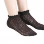 Fashion Retro Lace Glitter Gold Silver Silk Socks Women Short Transparent Calcetines Harajuku Meias 