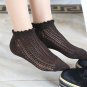 Fashion Retro Lace Glitter Gold Silver Silk Socks Women Short Transparent Calcetines Harajuku Meias 