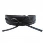 Fashion Women Metallic Color Boho Synthetic Leather Wide Self Tie Wrap Around Bowknot Waist Wide Dre