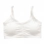 klv Sexy Women Stripe Boho Back Bra Crop Top Tank Vest Cami Hollow Bralette