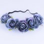 CXADDITIONS Fabric Peony Wildflower Headband Headwrap Elegant Flower Crown Romantic Bridesmaid Flora