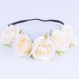 CXADDITIONS Fabric Peony Wildflower Headband Headwrap Elegant Flower Crown Romantic Bridesmaid Flora