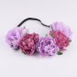 CXADDITIONS Fabric Peony Wildflower Headband Headwrap Elegant Flower Crown Romantic Bridesmaid Flora