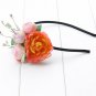 Headpiece Floral Crown Boho hair flower accessory Bridal fabric flower headband birthday shower gift
