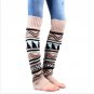 2018 Fashion Women Boho Long Boot Socks Knitted Crochet High Knee Leg Warmers Socks Autumn Gaiters G