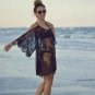 Women Summer Beach Dress Lace Crochet Floral Embroidery Beachwear Spaghetti Strap Off Shoulder Hippi