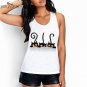 CDJLFH 2017 Newest Women White Tank Tops Cute Cats Theme Print Sleeveless Round Neck Tank Women Tops