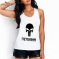 CDJLFH 2017 Newest Women White Tank Tops Cute Cats Theme Print Sleeveless Round Neck Tank Women Tops