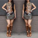 Sexy Women Sleeveless Party Cocktail Summer Boho Beach Short Mini Dress