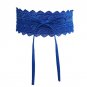 Top Sell Pattern Weaving Belt For Women Bowknot Faux Leather Lace Wide Belt Self Tie Cinch Waist Ban