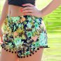 2017 Summer Floral Pom Pom Ball Shorts Women Beach Tassel Bohemian National Wind Print Loose Women\'