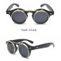 Vintage Steampunk Goggles Clip on Sunglasses Retro Flip Up Eyeglasses Gothic Eyewear UV400 Punk Glas