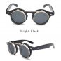 Vintage Steampunk Goggles Clip on Sunglasses Retro Flip Up Eyeglasses Gothic Eyewear UV400 Punk Glas