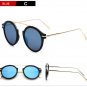 Vintage Gothic Round Sunglasses Men Steampunk Carving Alloy Metal Frame Coating Mirrored Glasses Ret
