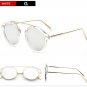Vintage Gothic Round Sunglasses Men Steampunk Carving Alloy Metal Frame Coating Mirrored Glasses Ret