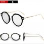 Vintage Gothic Round Sunglasses Men Steampunk Carving Alloy Metal Frame Coating Mirrored Glasses Ret