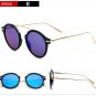 Vintage Gothic Round Sunglasses Men Steampunk Carving Alloy Metal Frame Coating Mirrored Glasses Ret