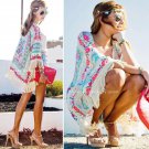 New Fashion Women Boho Fringe Floral Kimono Cardigan Tassels Beach Cover Up Cape Jacket