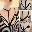 2017 Gothic Black Sexy Pastel Erotic Lingerie Harness Bra Bondage Belt Women Party Carnival Wear Bod