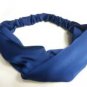 Metting Joura Vintage Bohemian Ethnic Solid Satin Fabric Cross Turban Elastic Headband Hair Accessor
