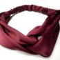Metting Joura Vintage Bohemian Ethnic Solid Satin Fabric Cross Turban Elastic Headband Hair Accessor