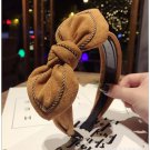 Metting Joura Bohemian Vintage Winter Punk Suede Bow  Headband Knotted Bow Hairband Hair Accessories