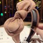 Metting Joura Bohemian Vintage Winter Punk Suede Bow Headband Knotted Bow Hairband Hair Accessories