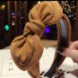 Metting Joura Bohemian Vintage Winter Punk Suede Bow Headband Knotted Bow Hairband Hair Accessories