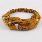 Elastic Twisted Cross Polyester Women Headband Fashion Bohemian Print Floral Hair Accessories 4 Colo