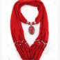 2017 Bohemian Statement Scarf Necklace Vintage Tassels Silk Scarf Necklaces Women Collier Femme Scar
