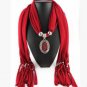 2017 Bohemian Statement Scarf Necklace Vintage Tassels Silk Scarf Necklaces Women Collier Femme Scar