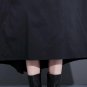 Summer Round Neck Short Sleeve Split Joint Hit Color Black Large Size Loose Dress Women Fashion Tide