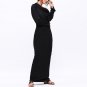 Autumn Winter Women Party Dresses Sexy Vintage Casual Long Sleeve Pockets Hooded Long Maxi Dress Plu