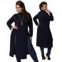 Winter Women Dress Plus Size Women Clothing Long Sleeve High Slit T shirt Dress Maxi Tops 6XL Simple