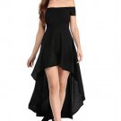 Women Off Shoulder High Low Maxi Party Dresses
